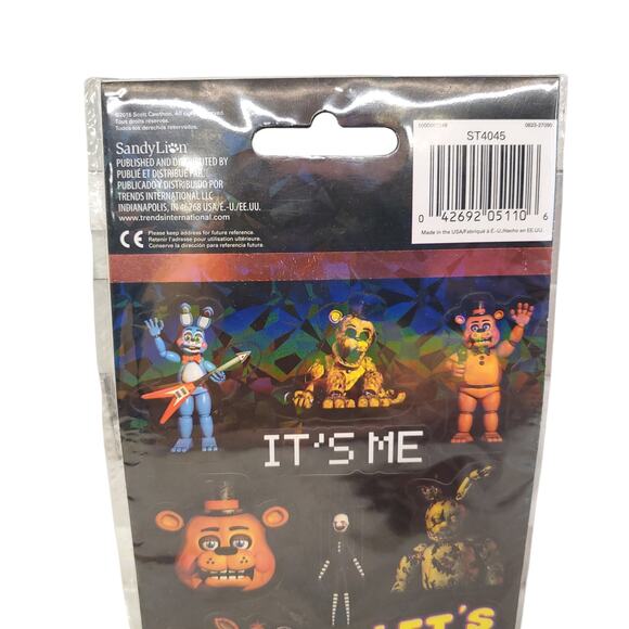 Five Nights at Freddy's Sticker Sheets 4 Sheet Sticker Pack FNAF Birthday Party - Picture 5 of 9
